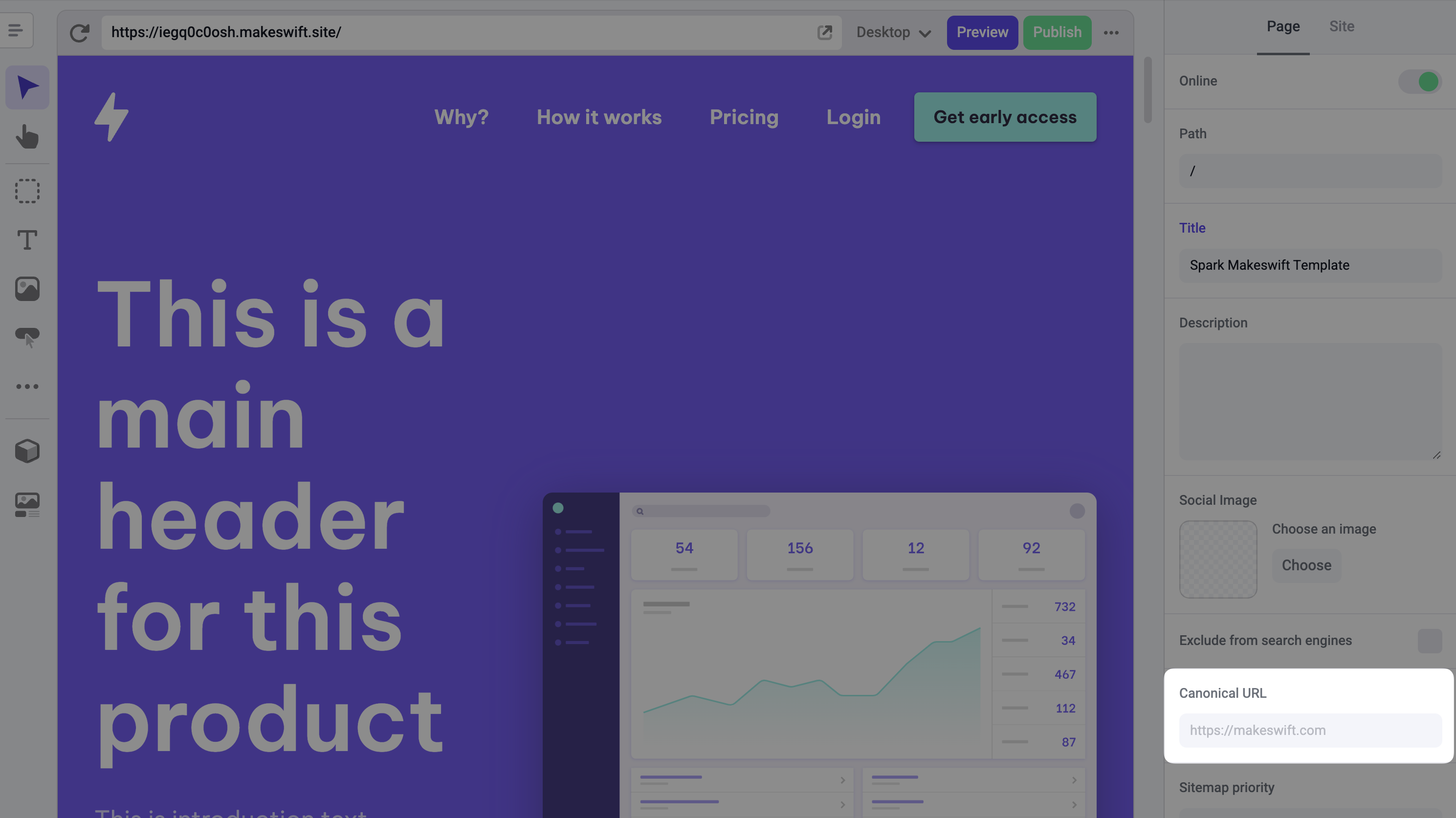 Canonical URL property
