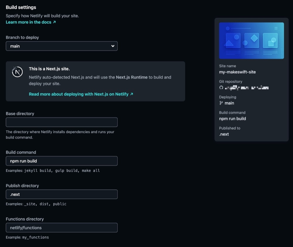 Configure project settings