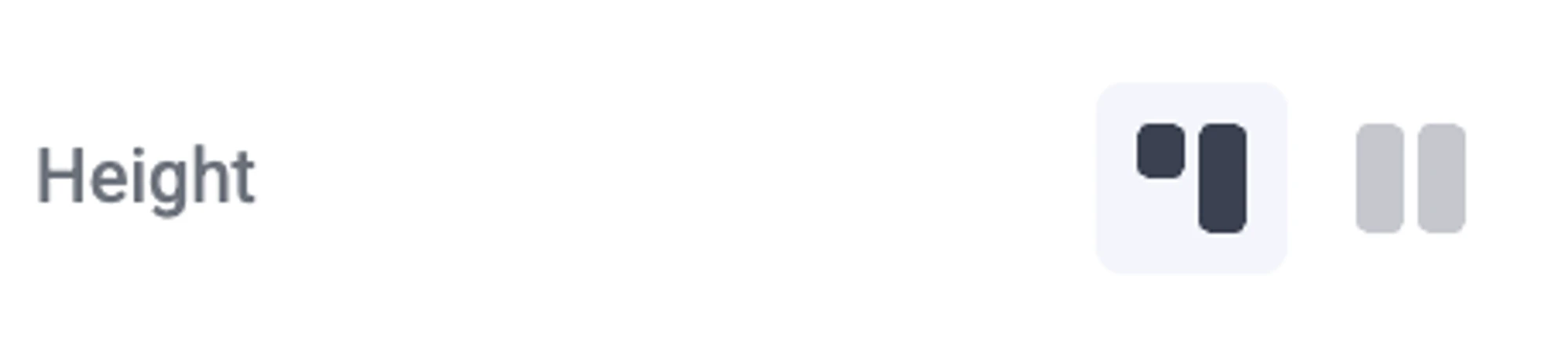 Height panel in Makeswift