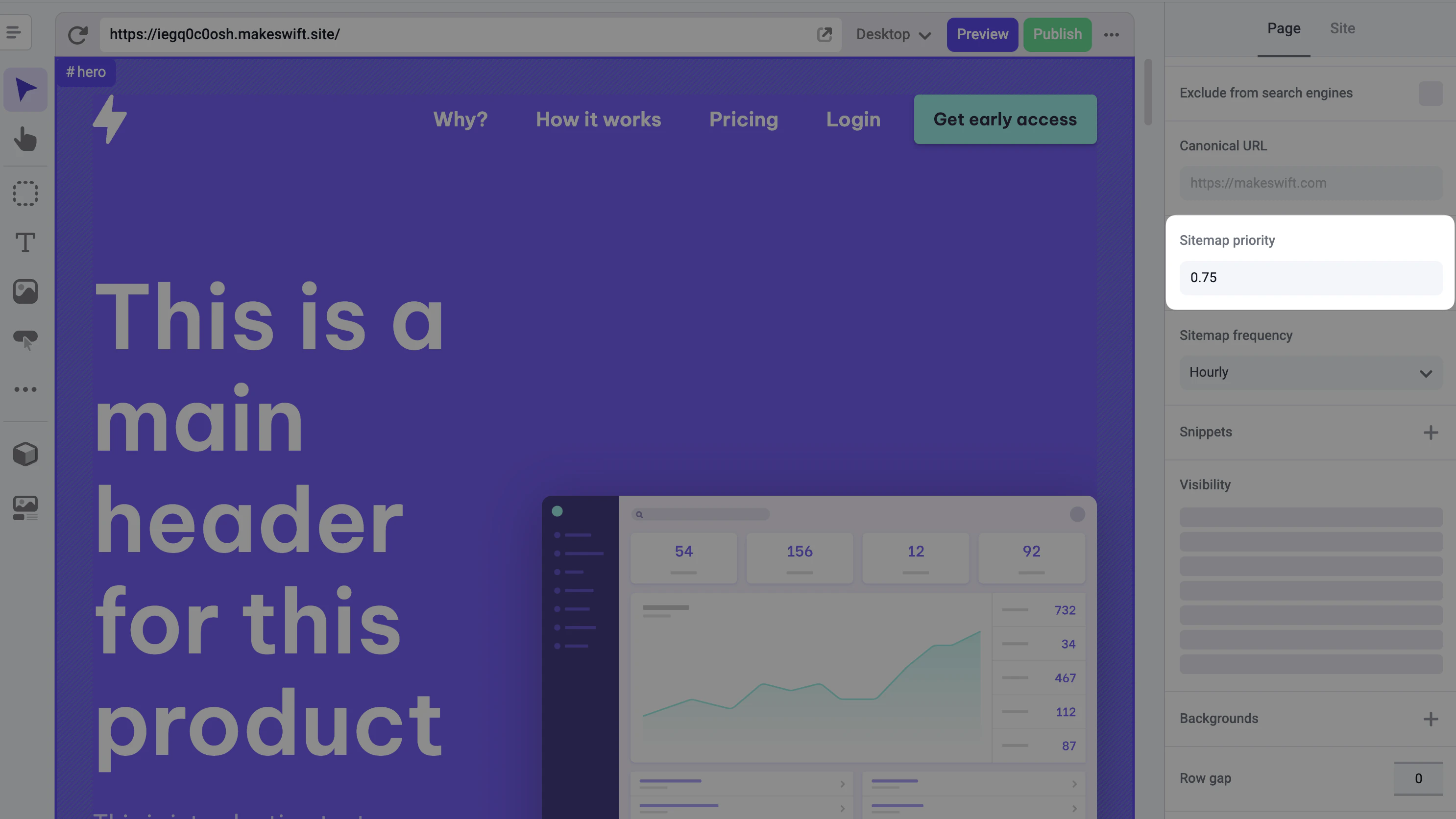 Sitemap Priority Control