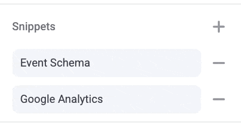 Add and remove snippets