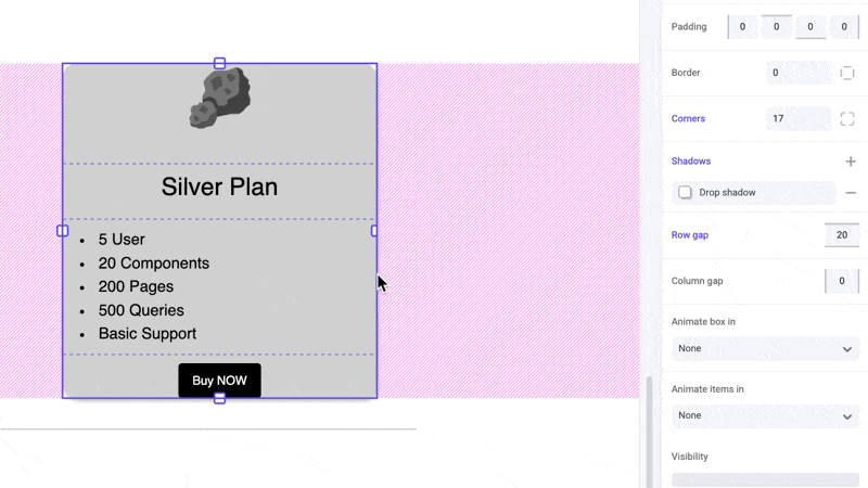 Using padding to make room