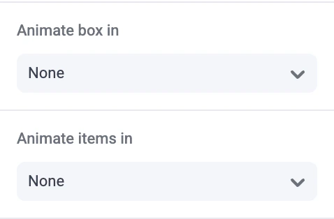 Animate boxes or items