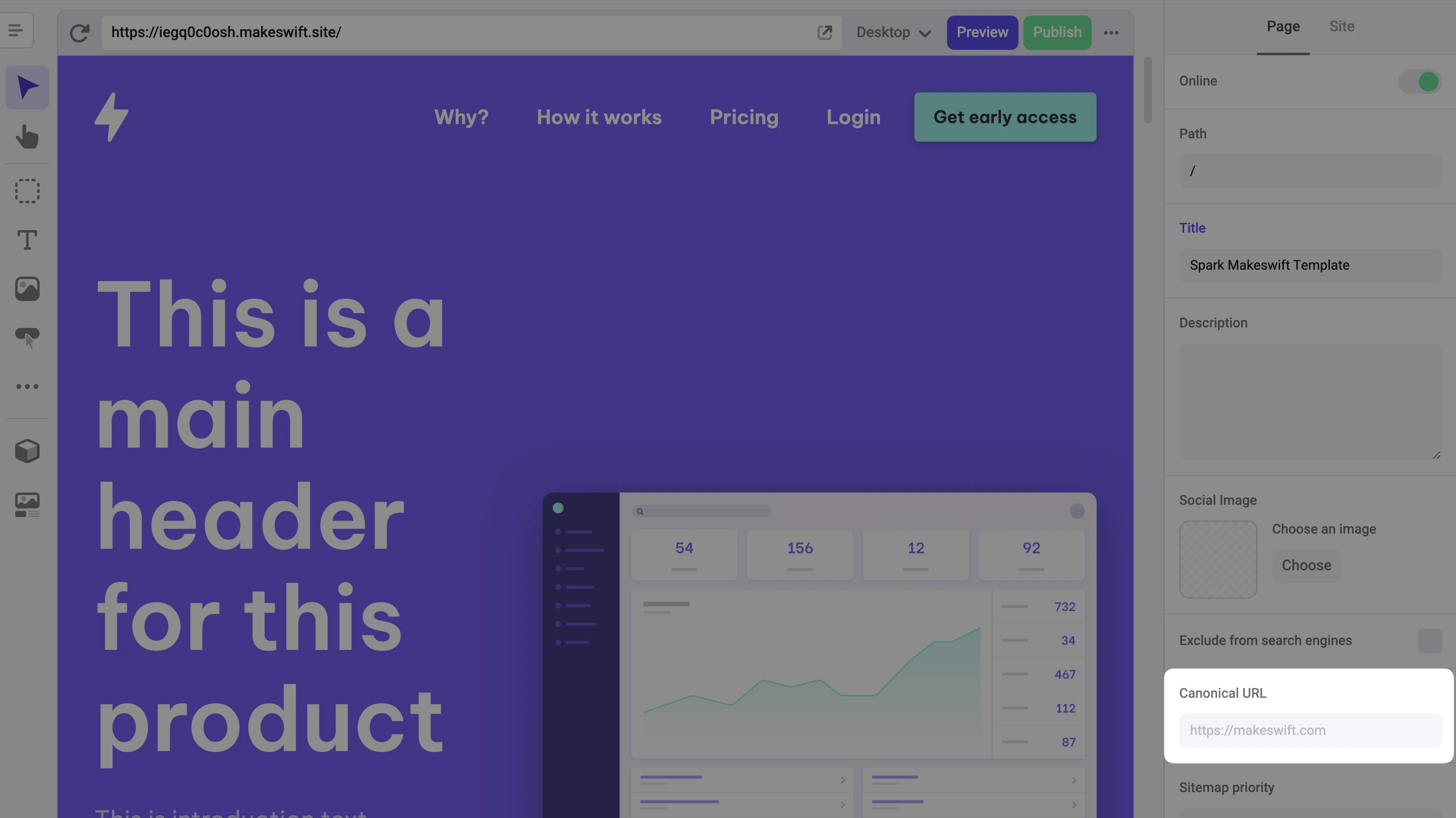 Canonical URL property