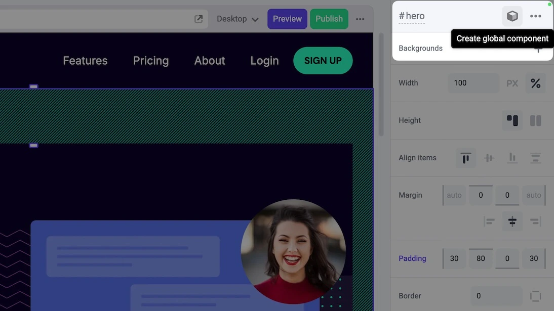 Create global
component