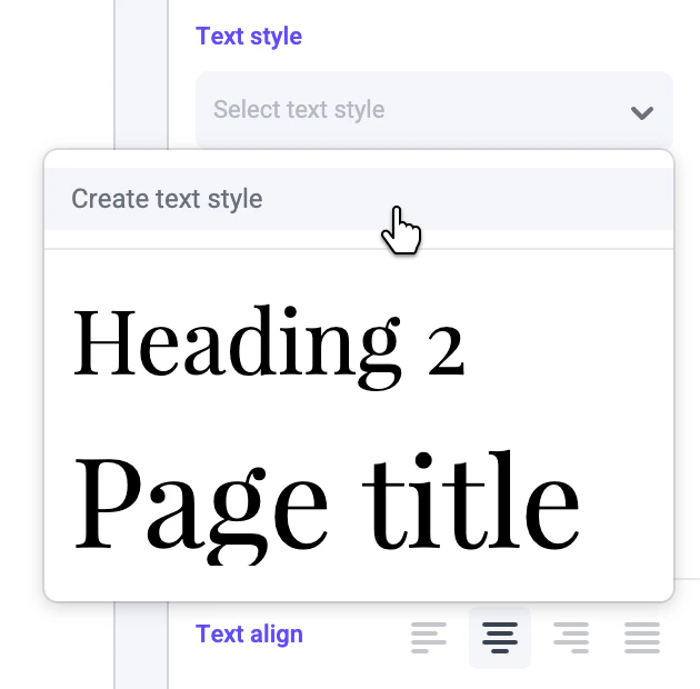 Applying text styles