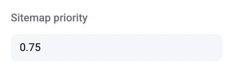 Sitemap priority panel in Makeswift