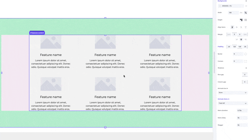 Using animation stagger