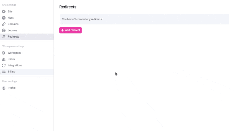 create a redirect