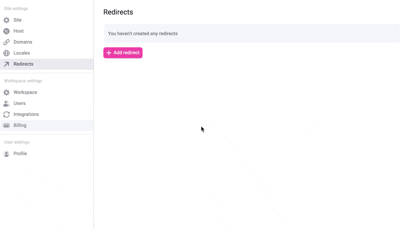 create a redirect