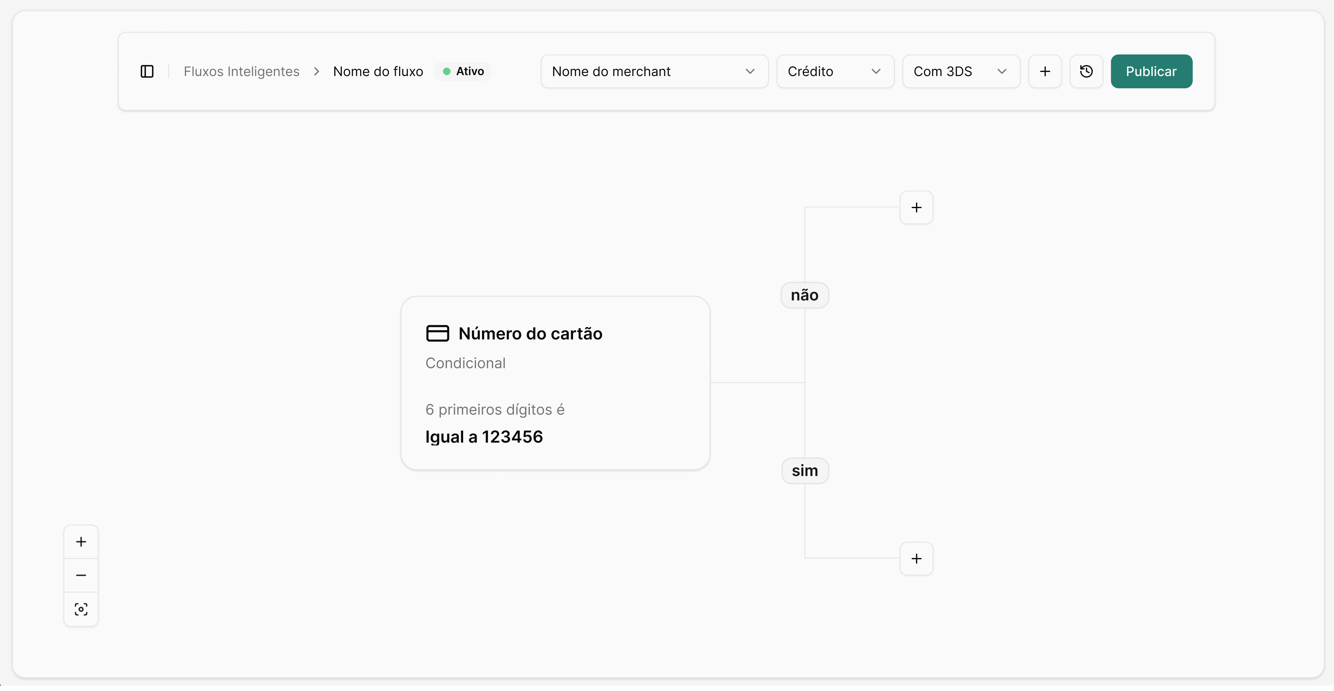 Card condicional de Número de cartão