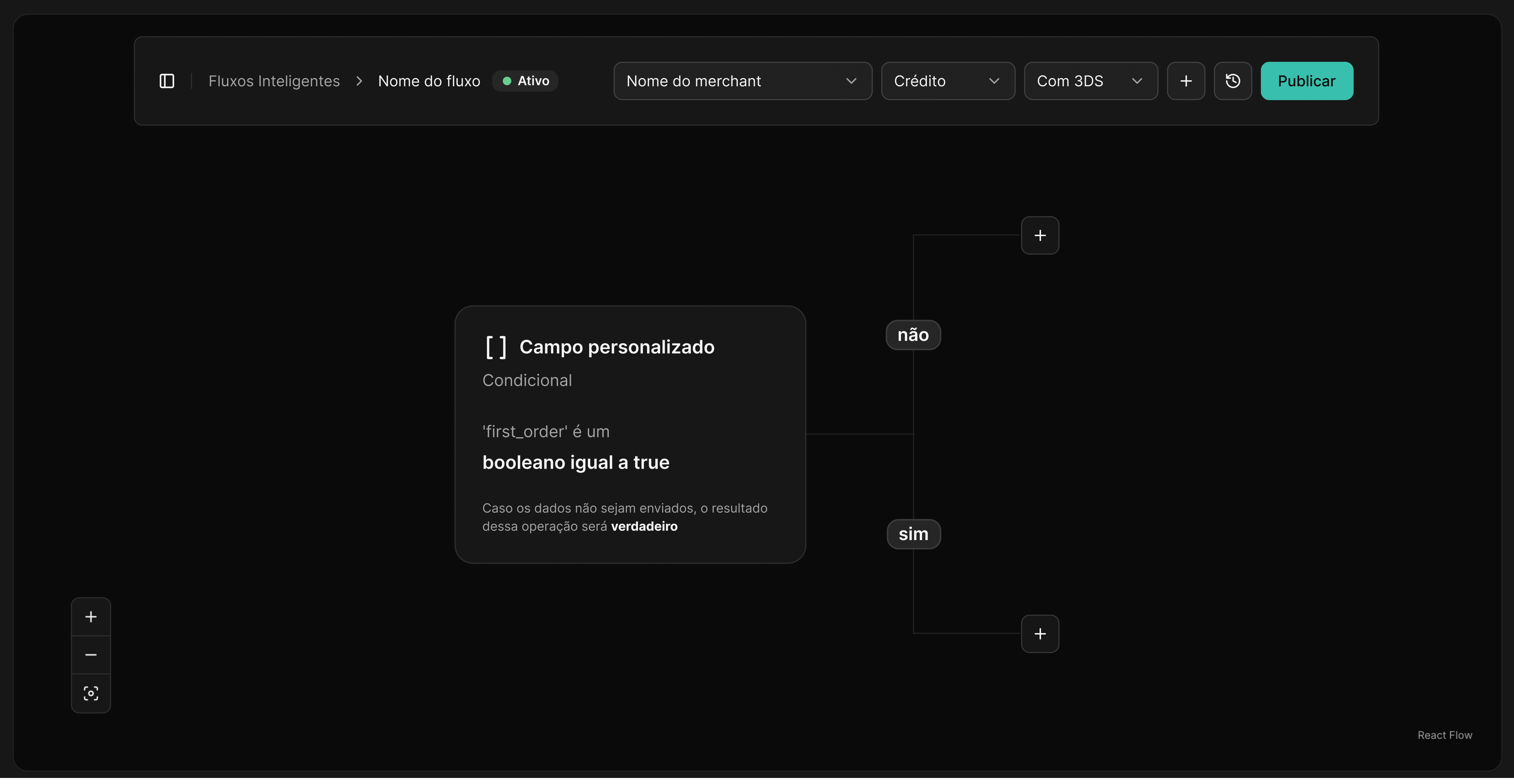 Condicionais Metadado (booleano) Canva Dark