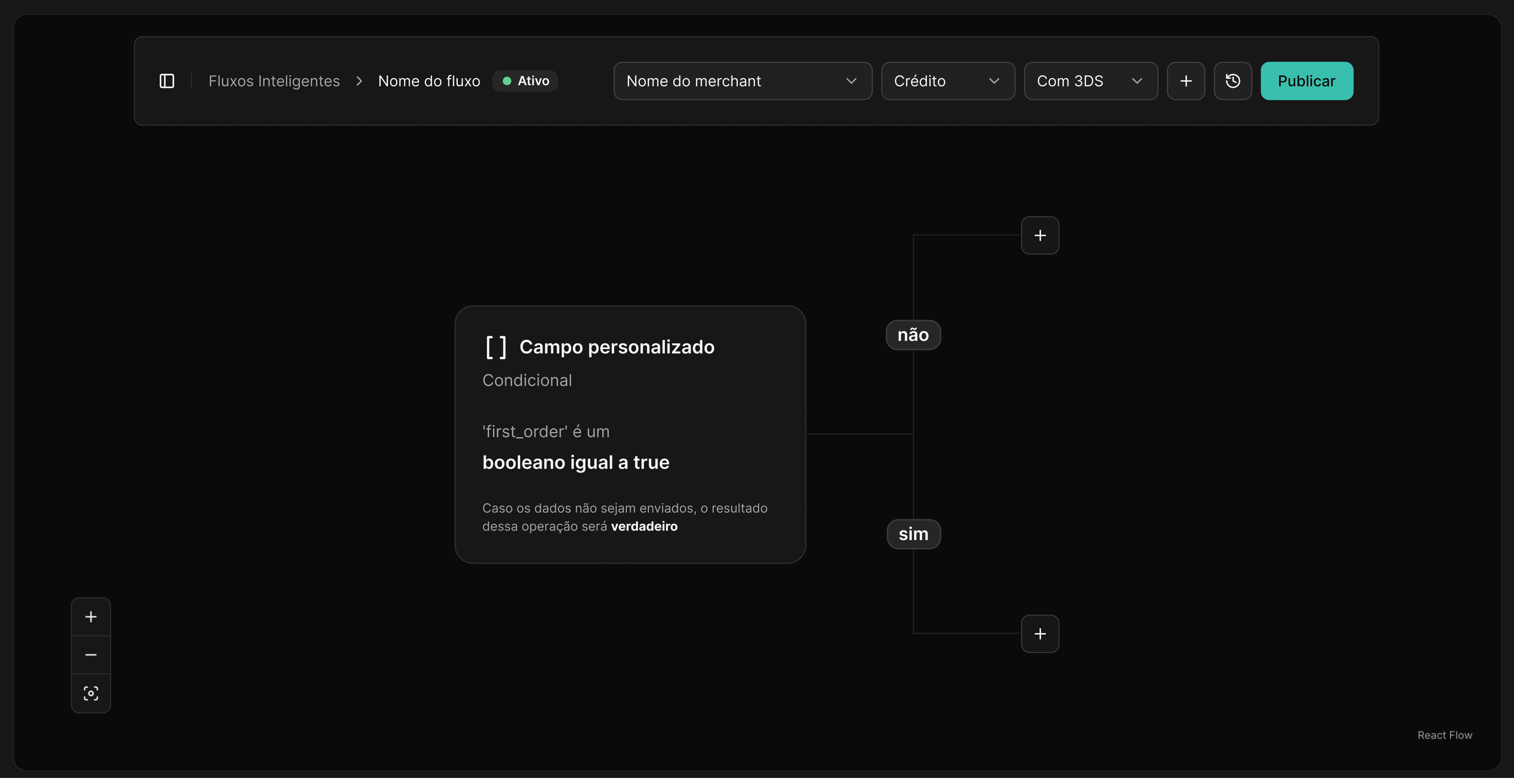 Condicionais Metadado (booleano) Canva Dark