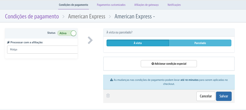Vtex Detalhes da Charge DashboardVtex