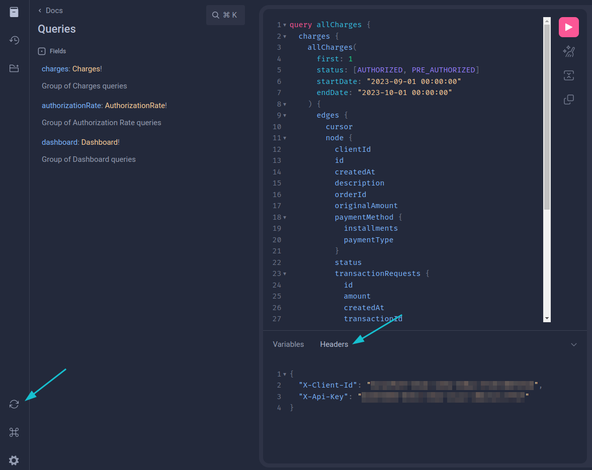 Autenticação no Playground GraphiQL