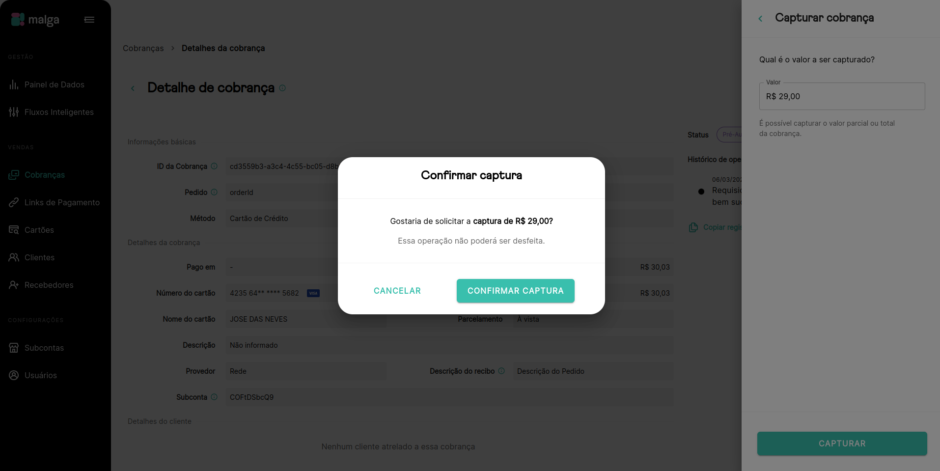 Confirmar captura
