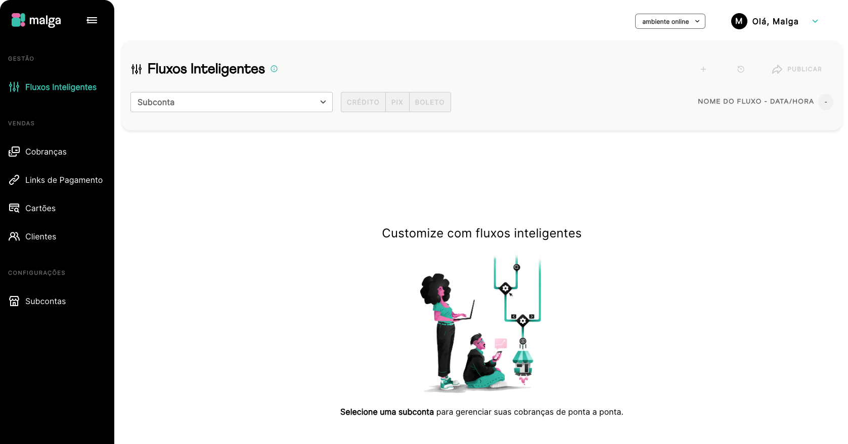Flow na Dashboard