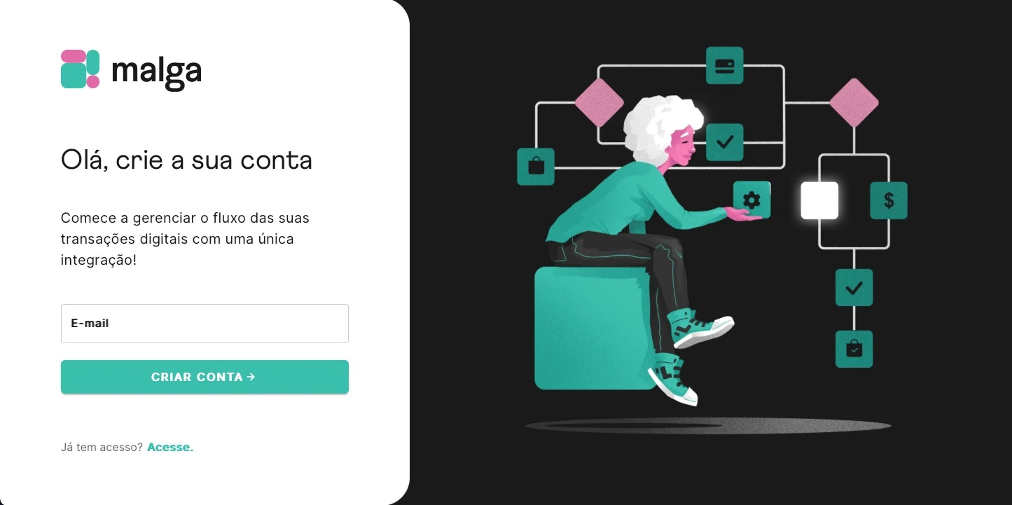 Tela de login da Dashboard