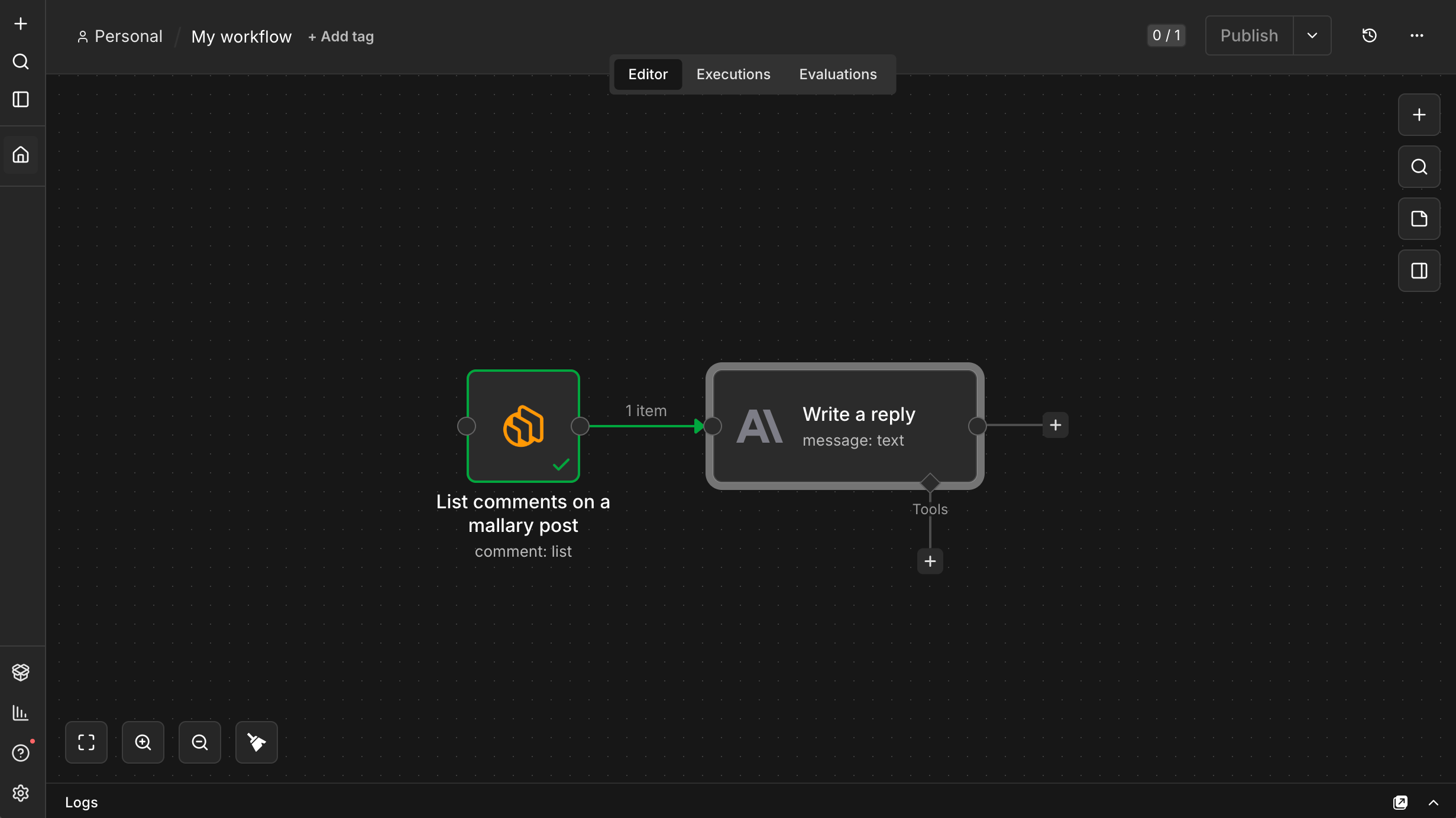 n8n workflow interface