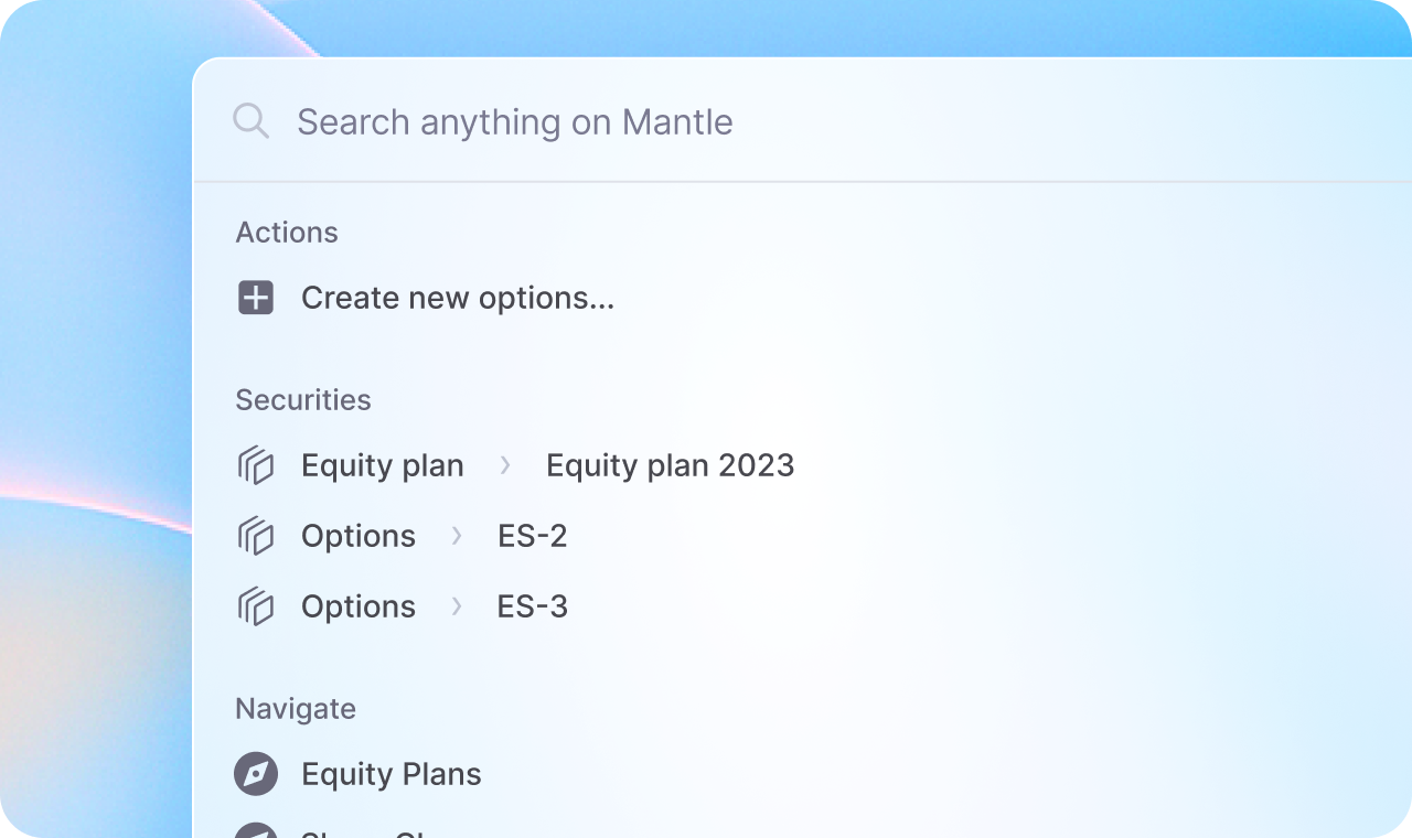 Equity Updates Command Palette Pn