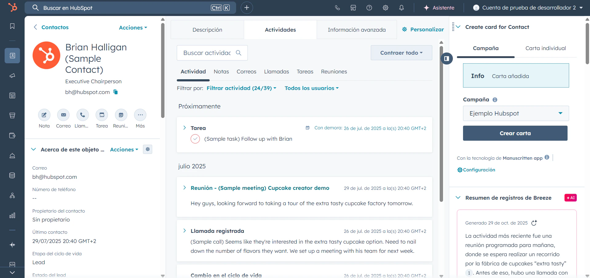 Hubspot Card For Campaign Sucess Pn
