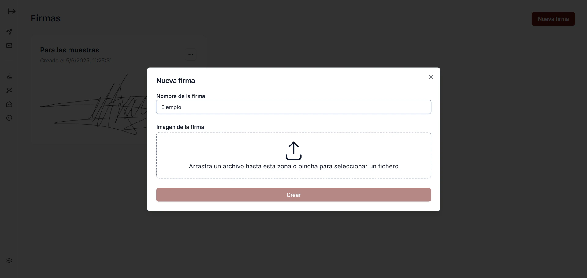 Signature Upload Start Pn