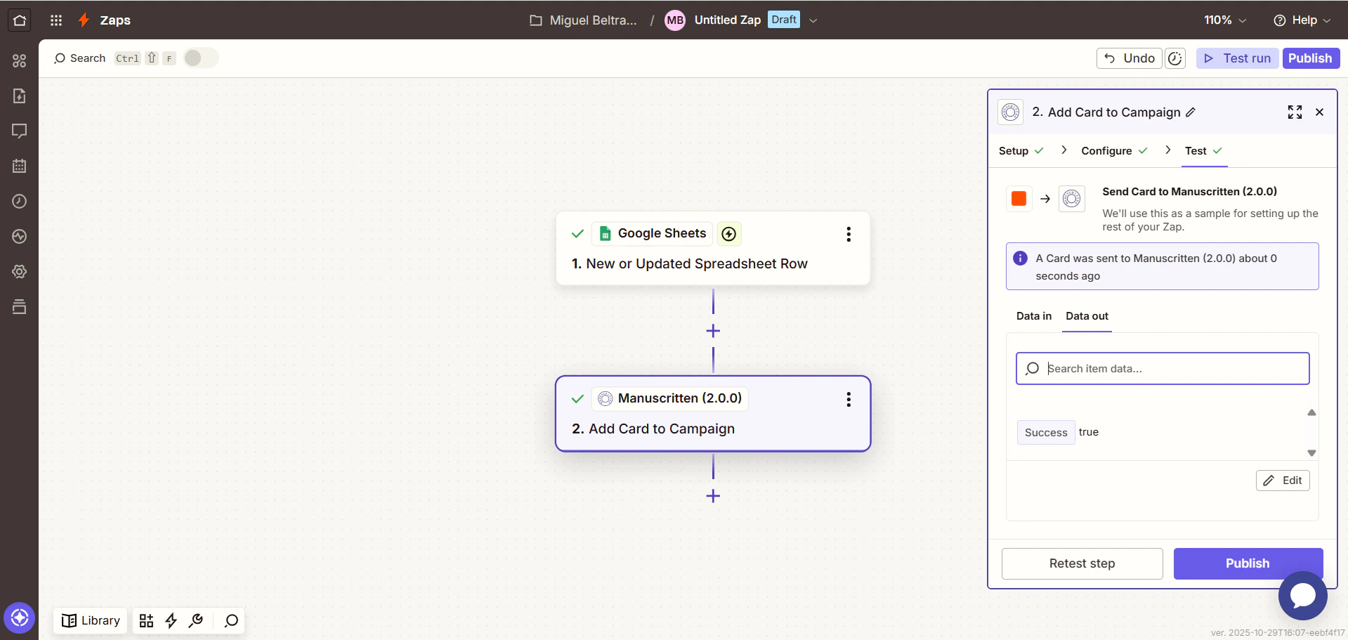 Zapier Test Success Pn