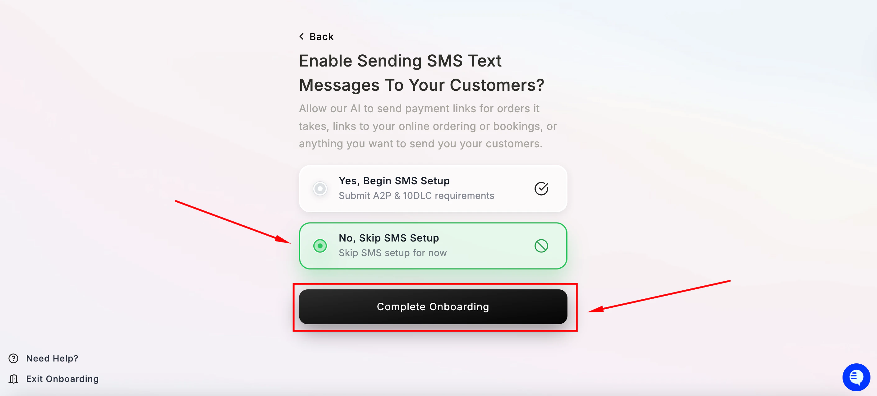 Skip SMS