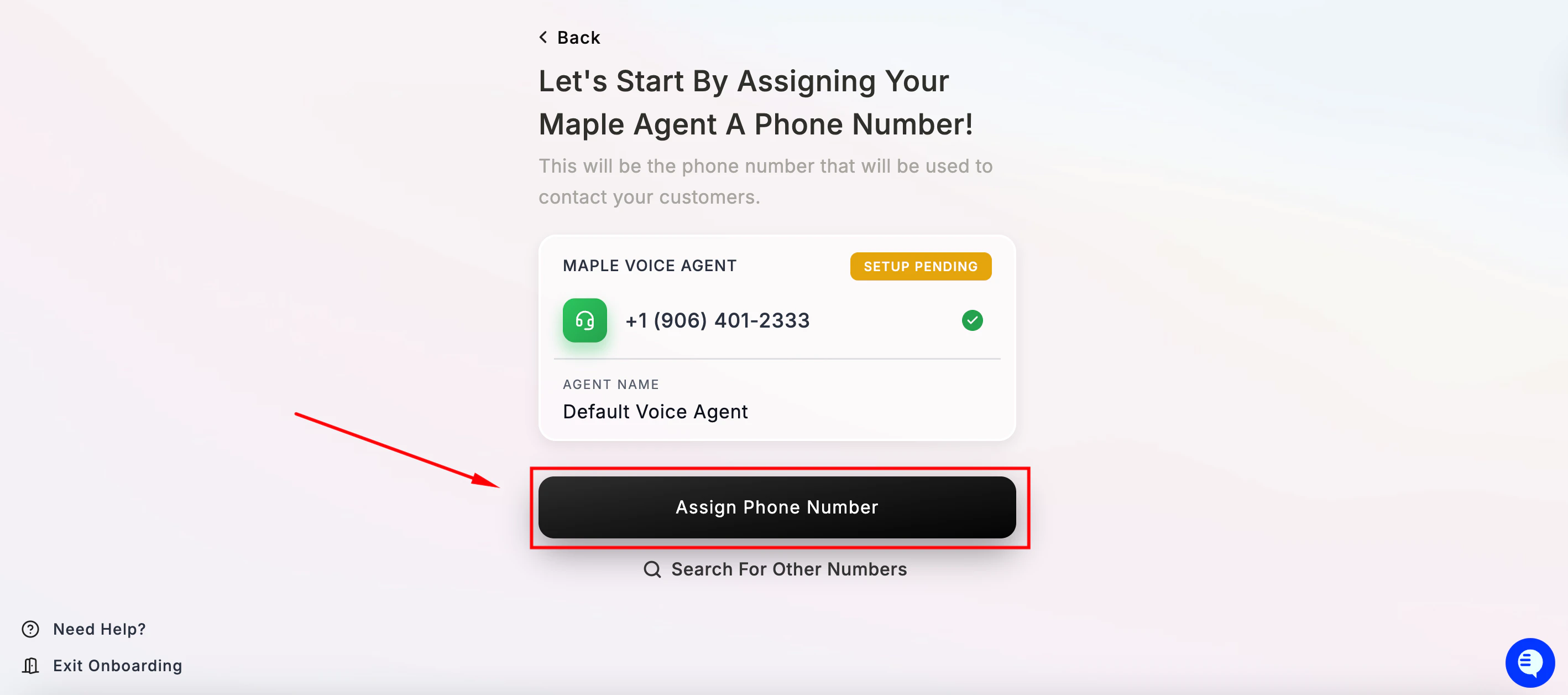 Assign Phone Number