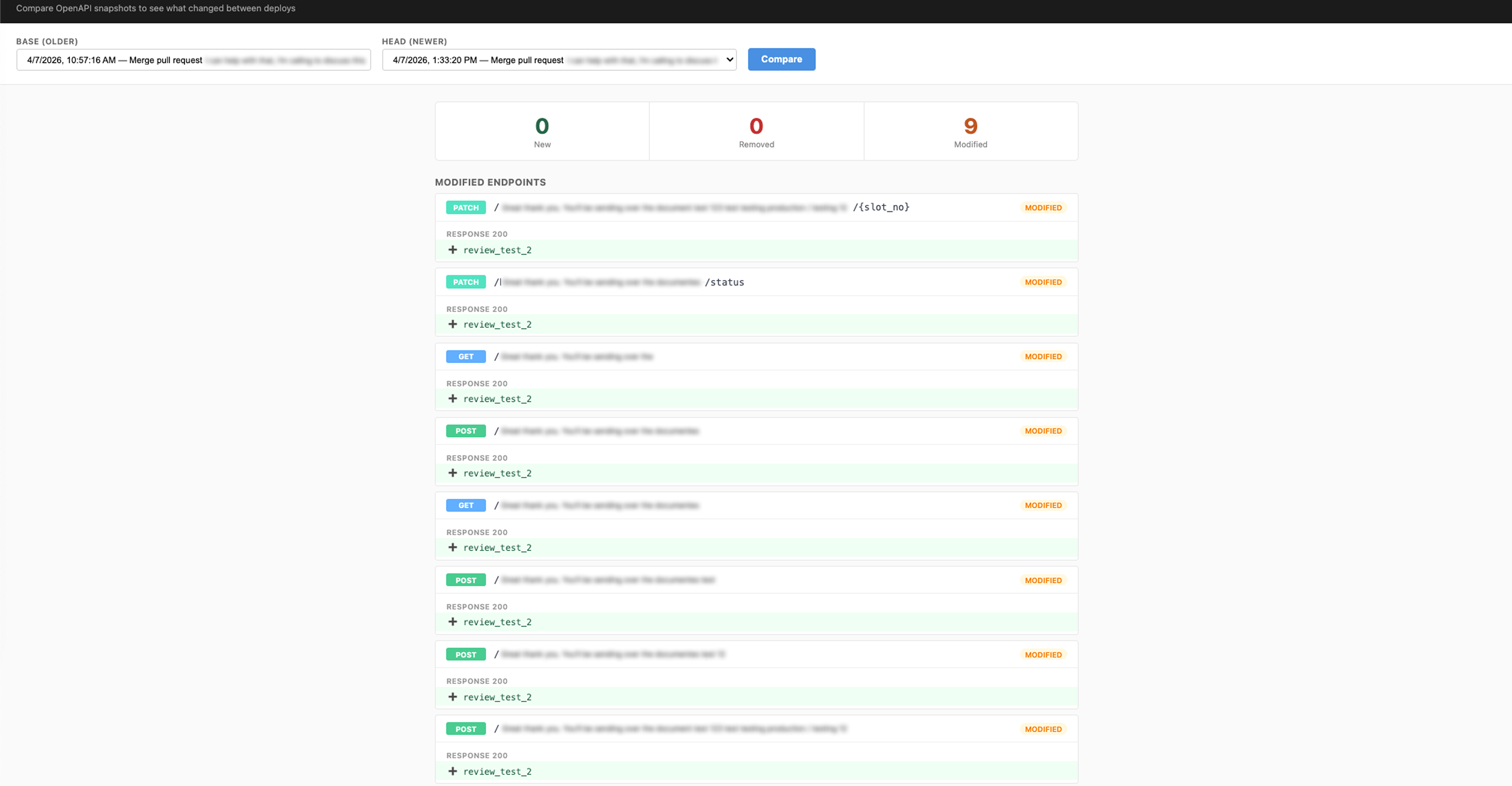 The initial version of the UI