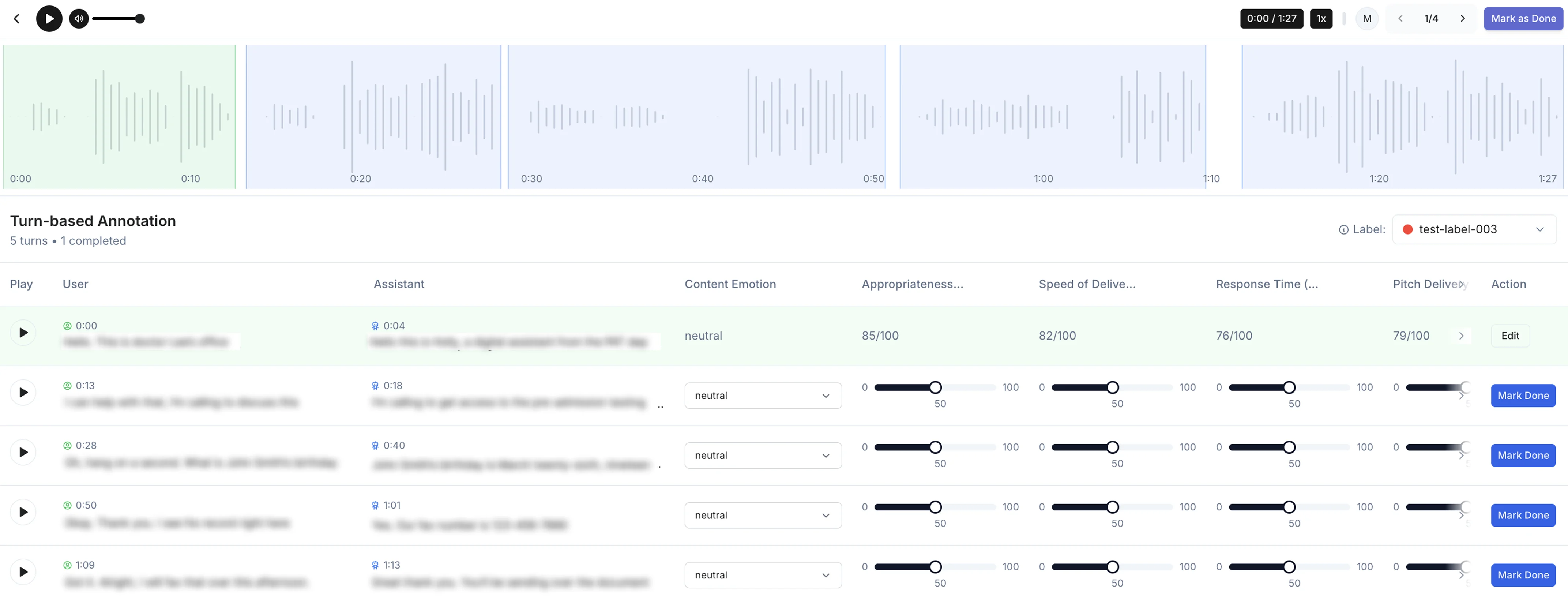 The new turn-based audio annotation canvas