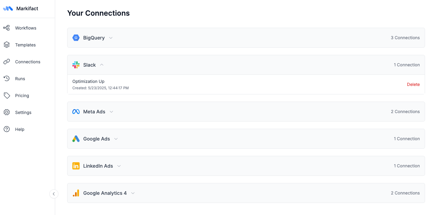 Connections Page