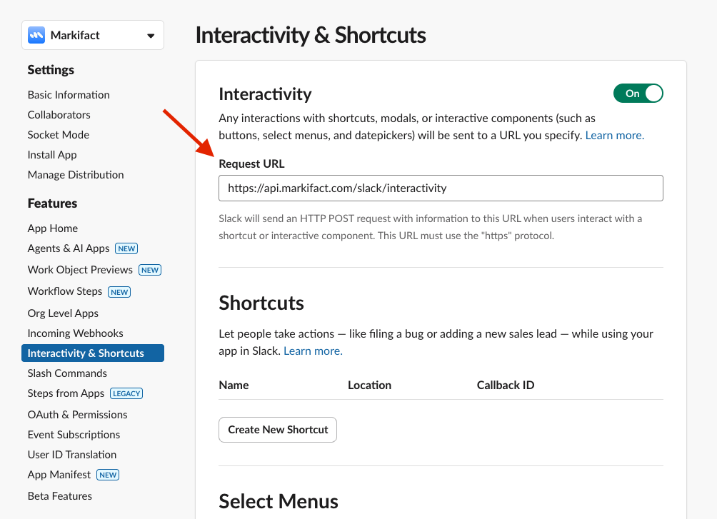 Interactivity Settings
