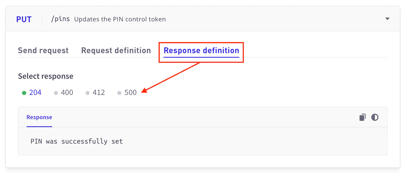 OpenAPI UI widgets Response tab