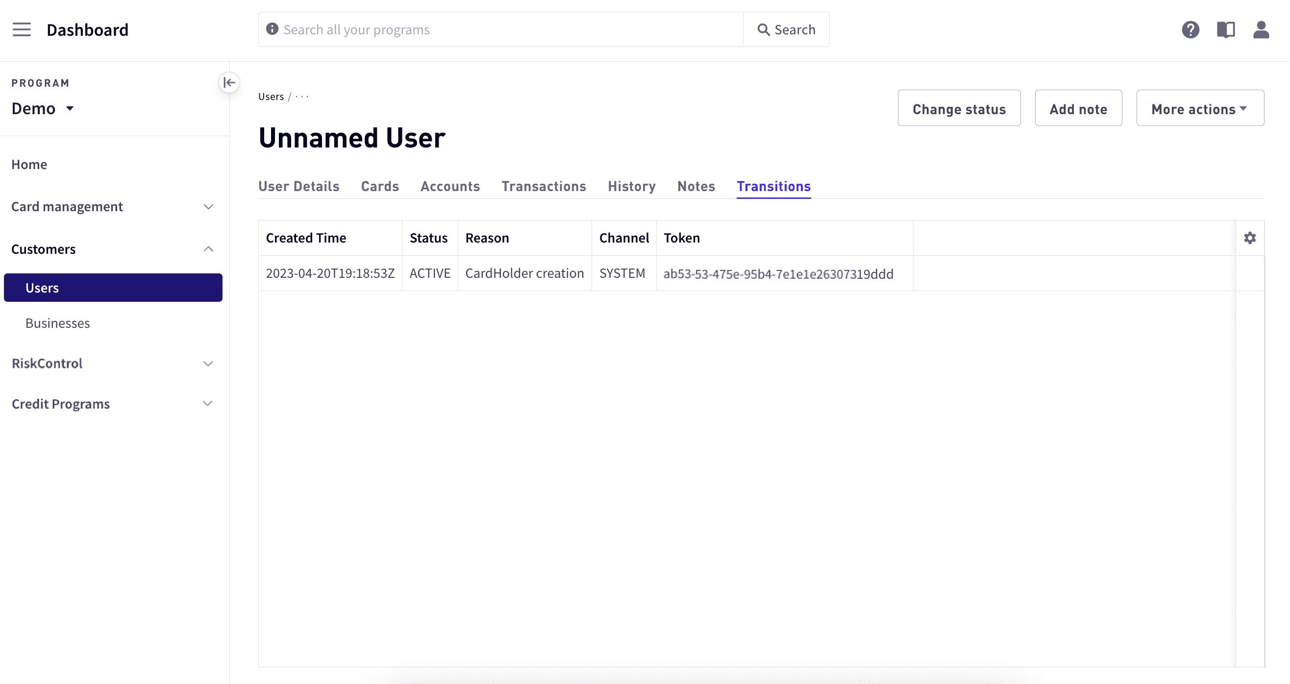 Business transitions