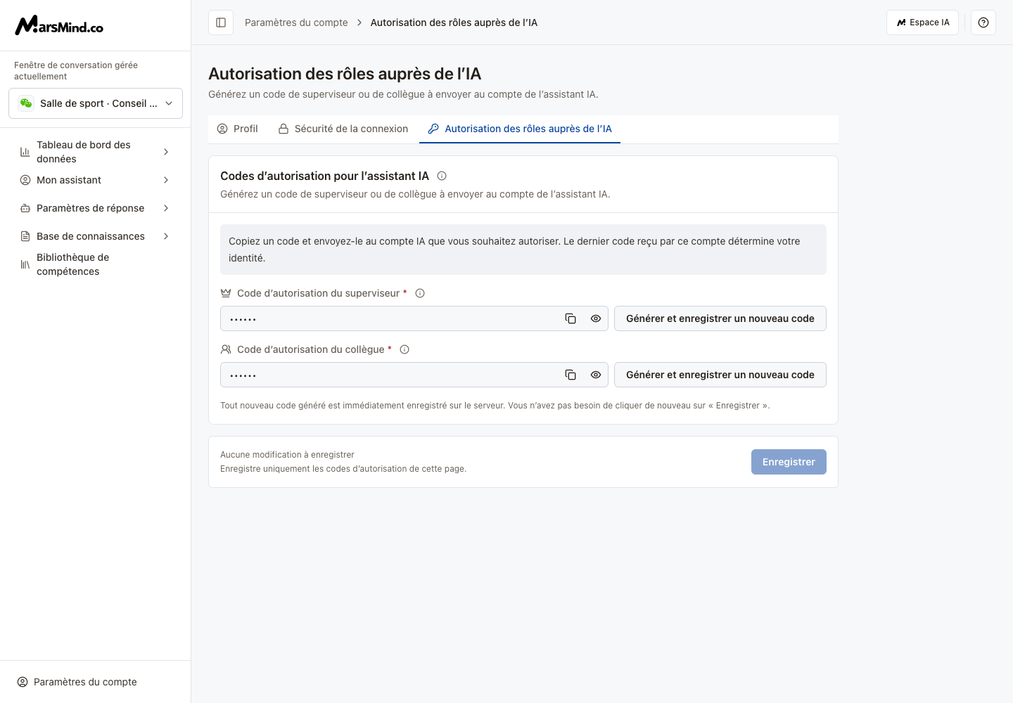 Rôles IA en français : codes responsable et collègue, copie et génération