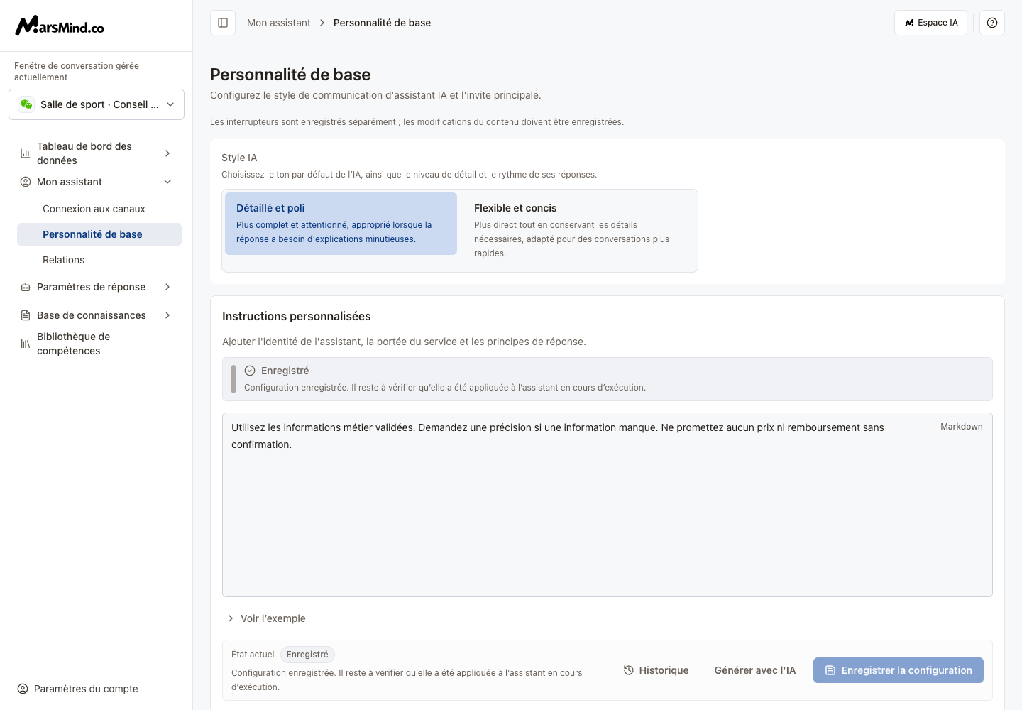Persona de base : style IA, instructions, contexte et prompts dérivés