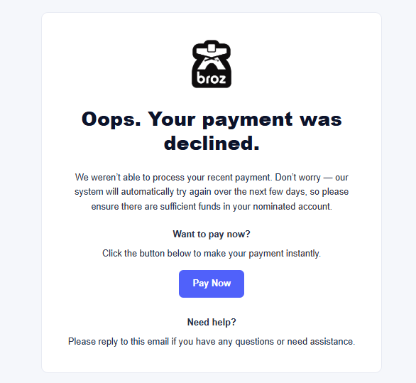 Broz Payment Reminder Broz Payment Reminder