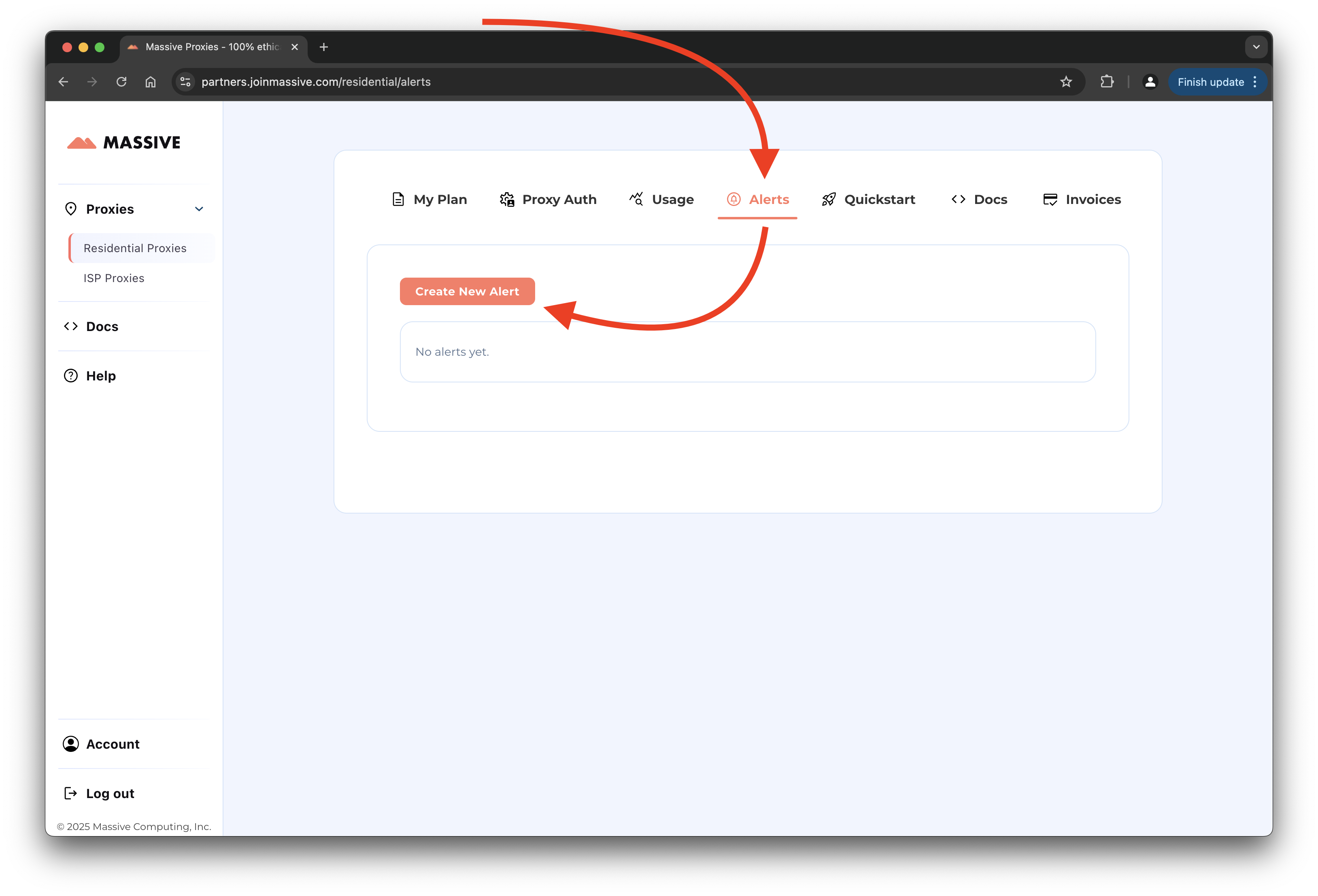 Create Usage Alert