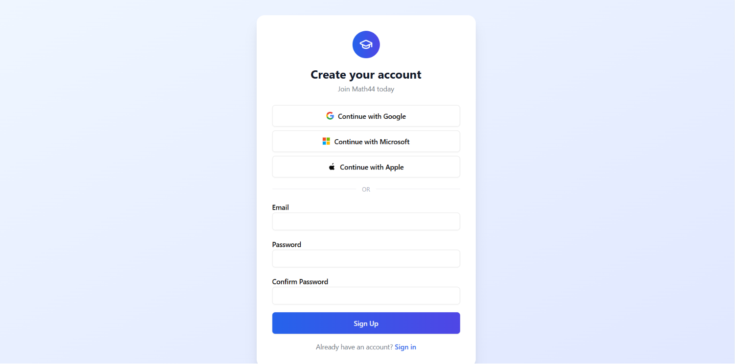 Sign Up