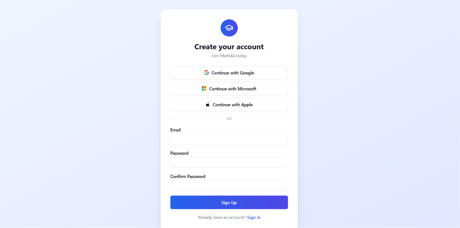 Sign Up