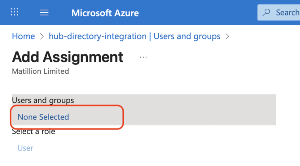 Select users and groups