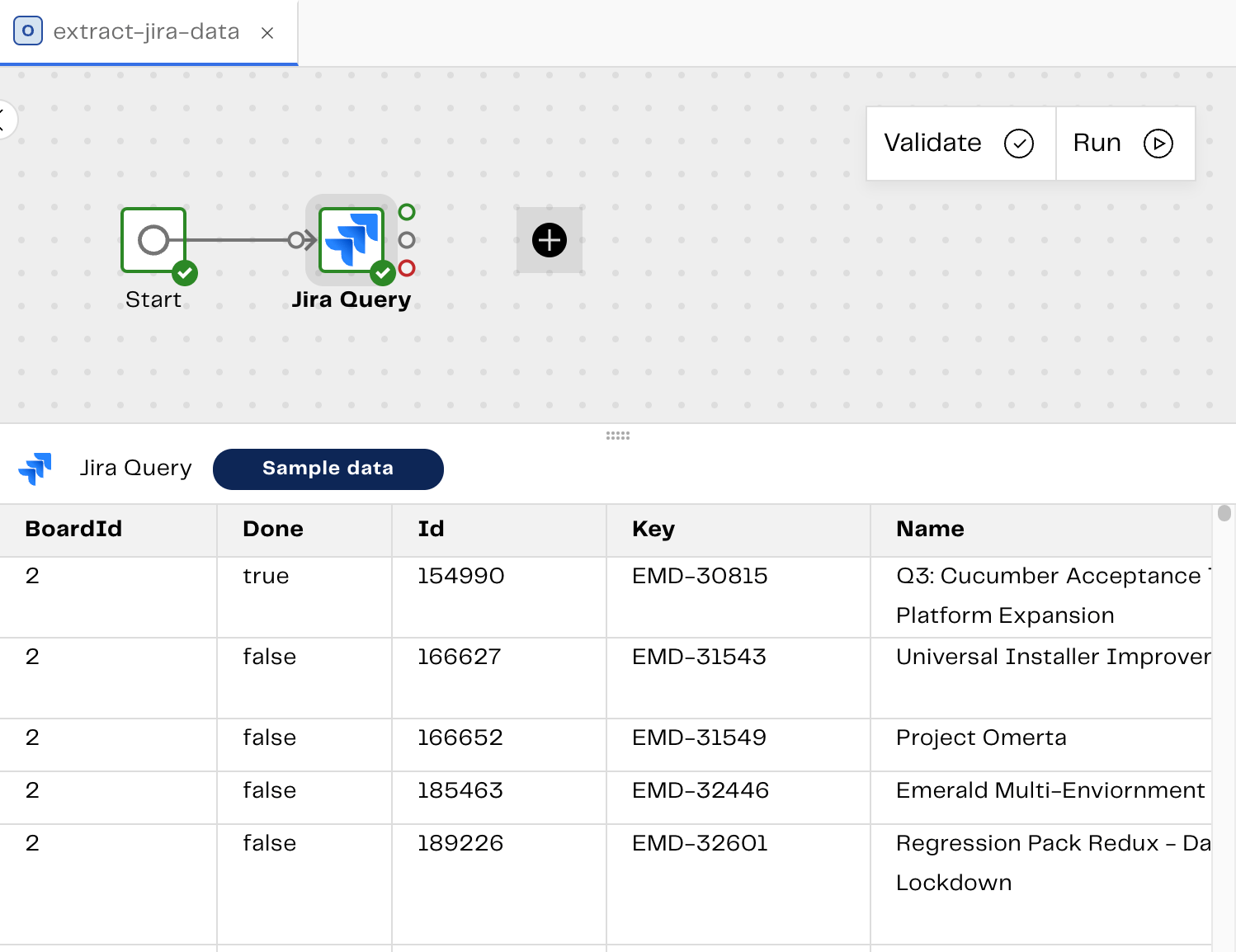Sample Jira data