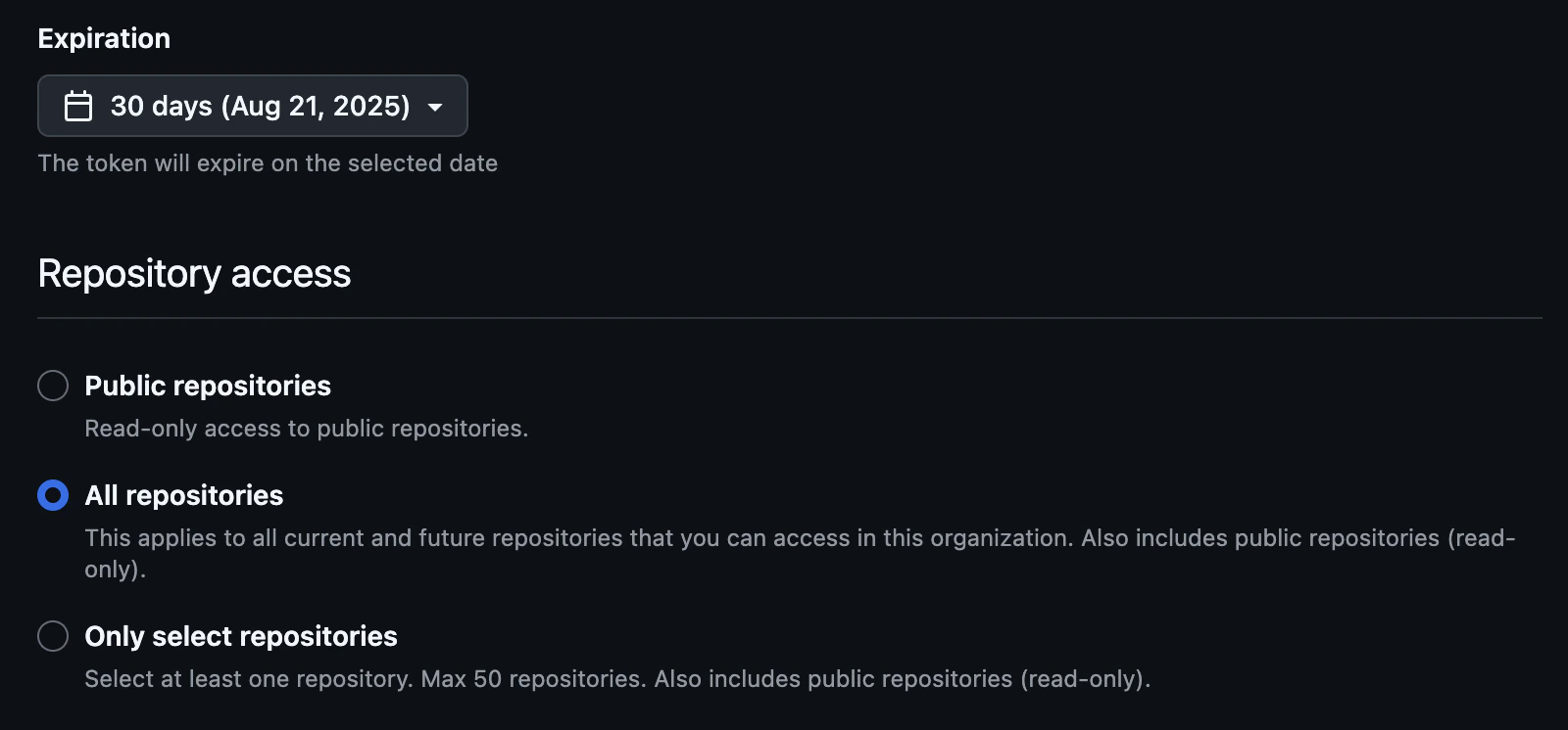 Expiry date and repositories
