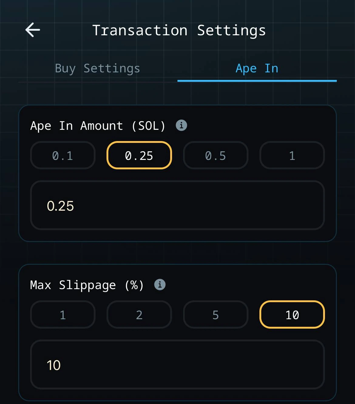 Txsettings Txsettings