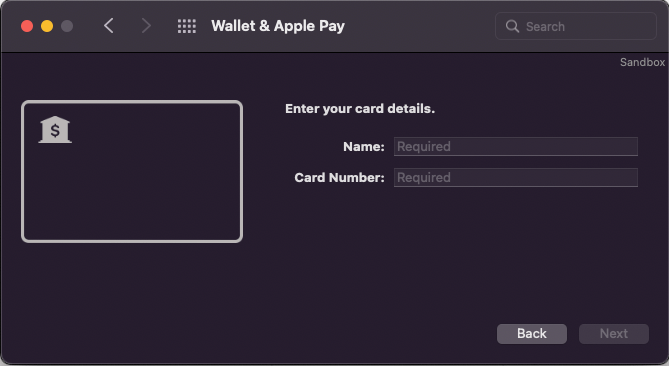 Apple Pay - Add card