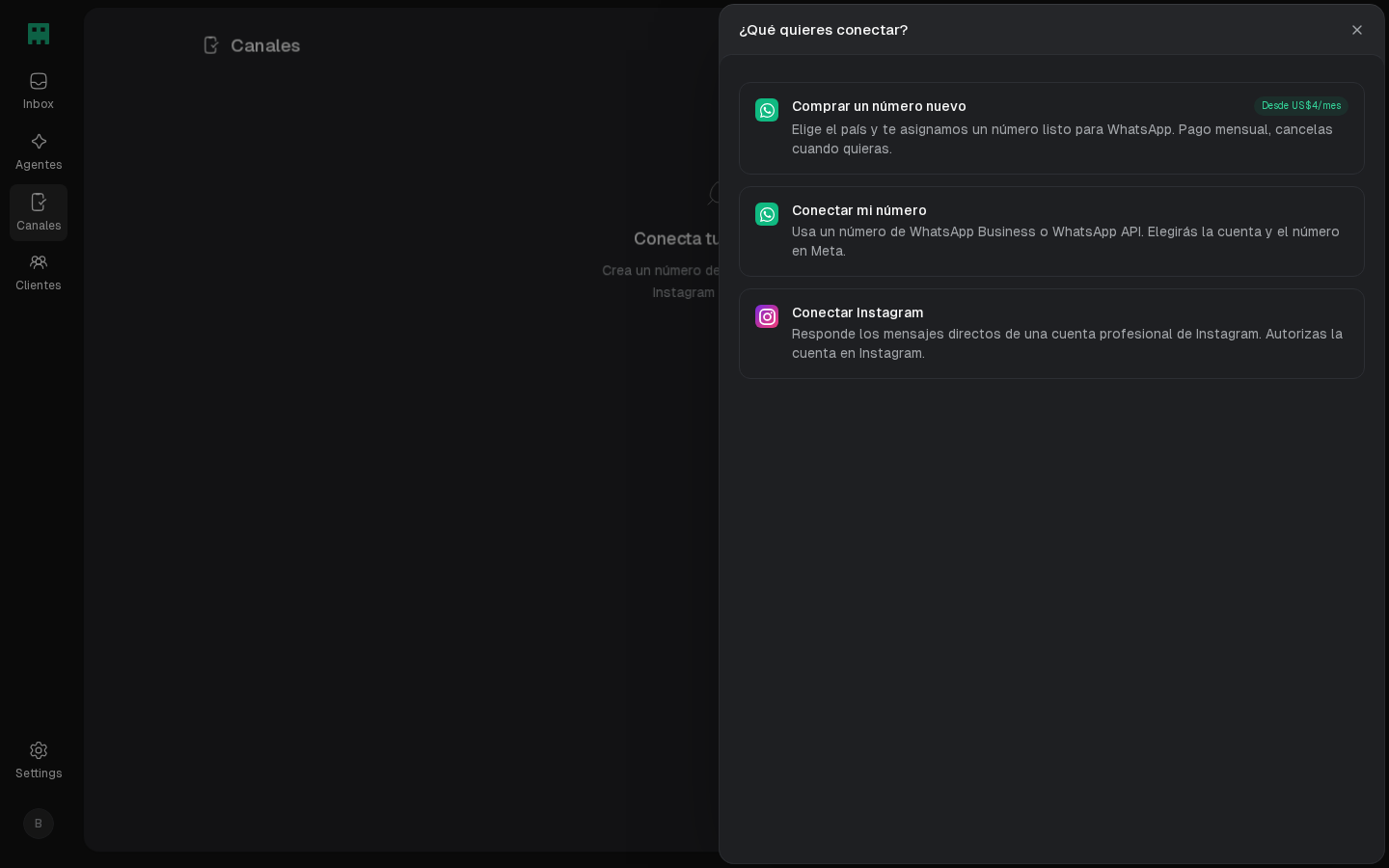 Las tres opciones para sumar un canal