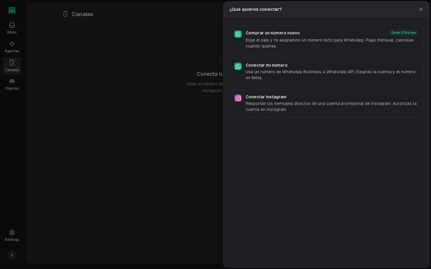 Las tres opciones para sumar un canal