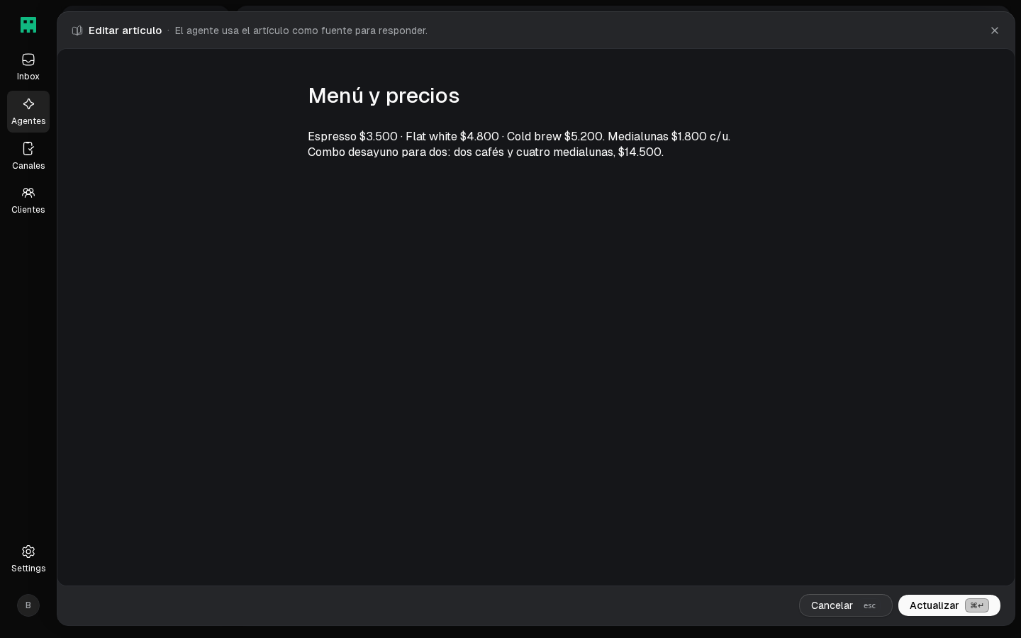 Editor de un artículo