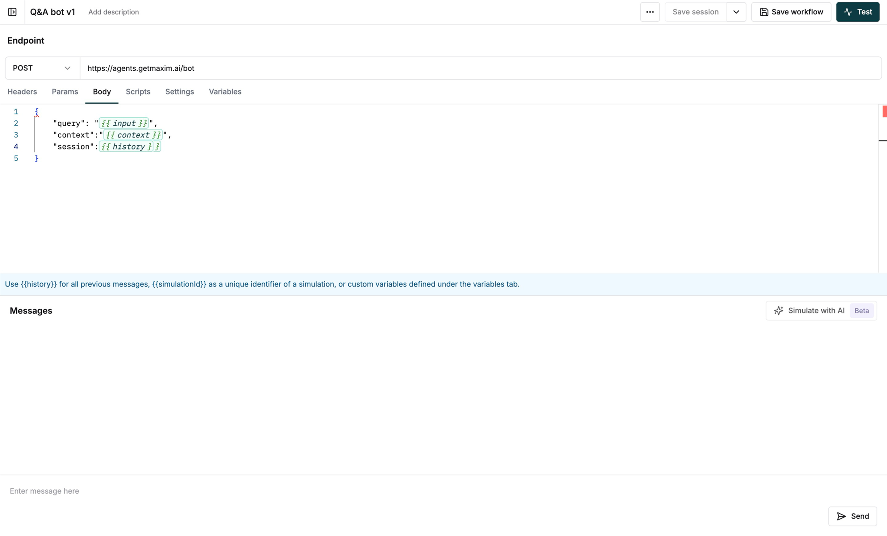 Variable usage in Workflow
